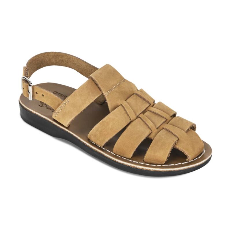 Pantica Tan Nubuck Slingback Fisherman Sandals