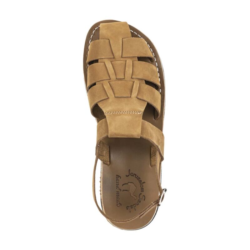 Pantica Tan Nubuck Slingback Fisherman Sandals - Image 3