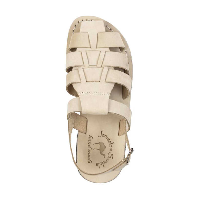 Pantica White Nubuck Slingback Fisherman Sandals - Image 3