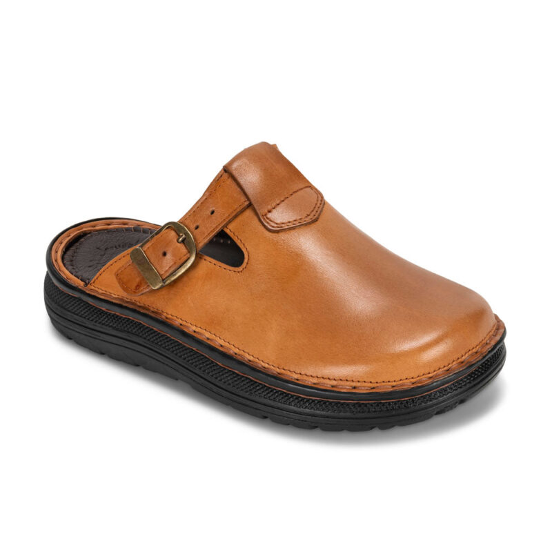 Pantica Honey Leather Clog-Toe Sandal