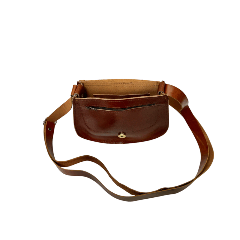 Pantica Brown Curved Caramel Crossbody - Image 2