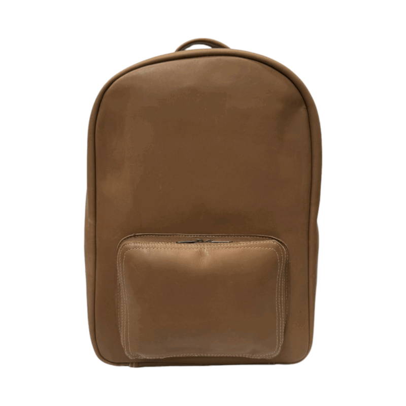 Pantica Dark Brown Leather Laptop Backpack