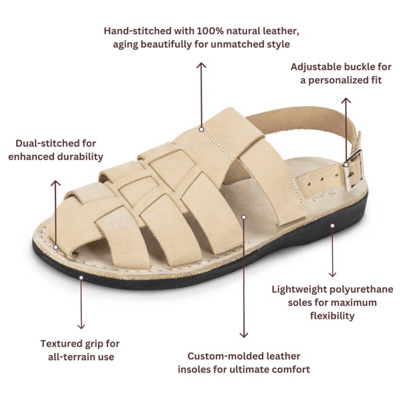 Pantica White Nubuck Closed Toe Fisherman Sandals - Image 5